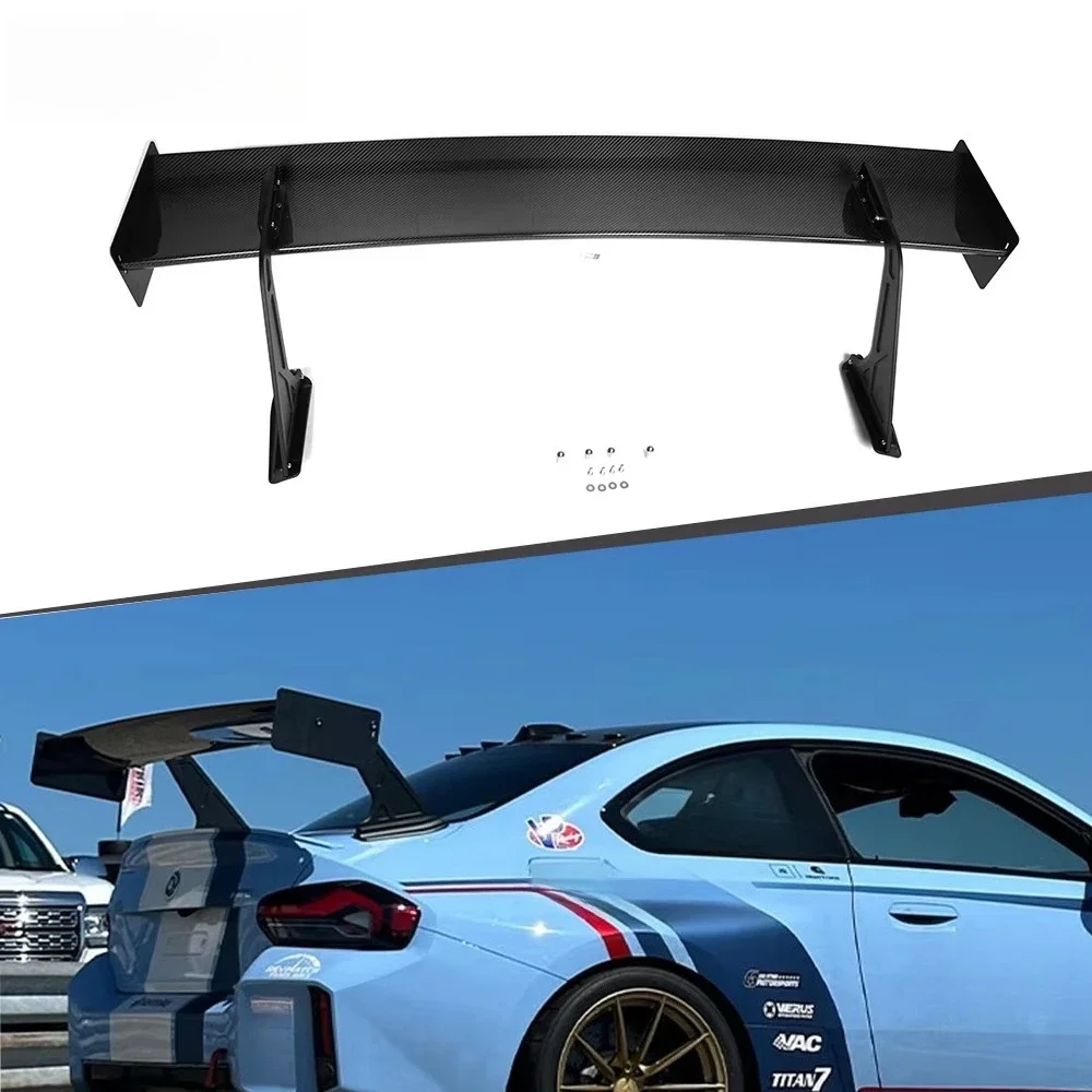 UCW Style Dry Carbon Fiber Rear Swan Neck Wing for  G80 M3 G82 G83 M4 G87 M2 Trunks Rear Spoiler Splitter Lip Auto Parts