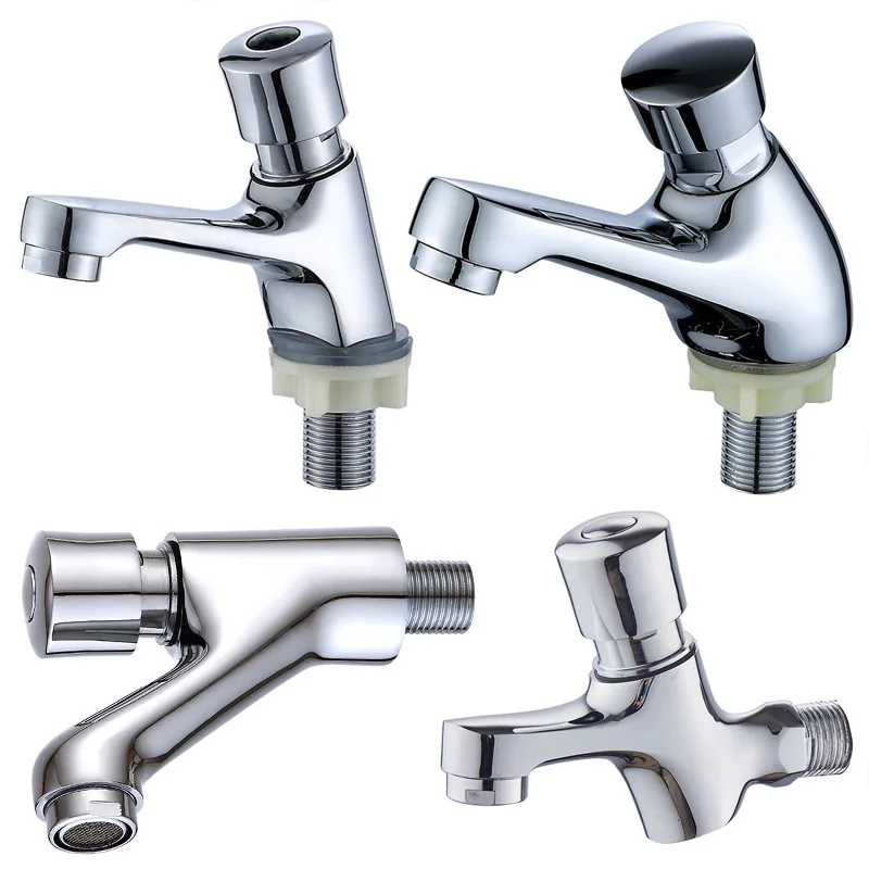 

304 Stainless Steel Chrome Finish Delayed Basin Faucet Highquality Bathroom Sink Tap Robust Water Tap for Washbasin