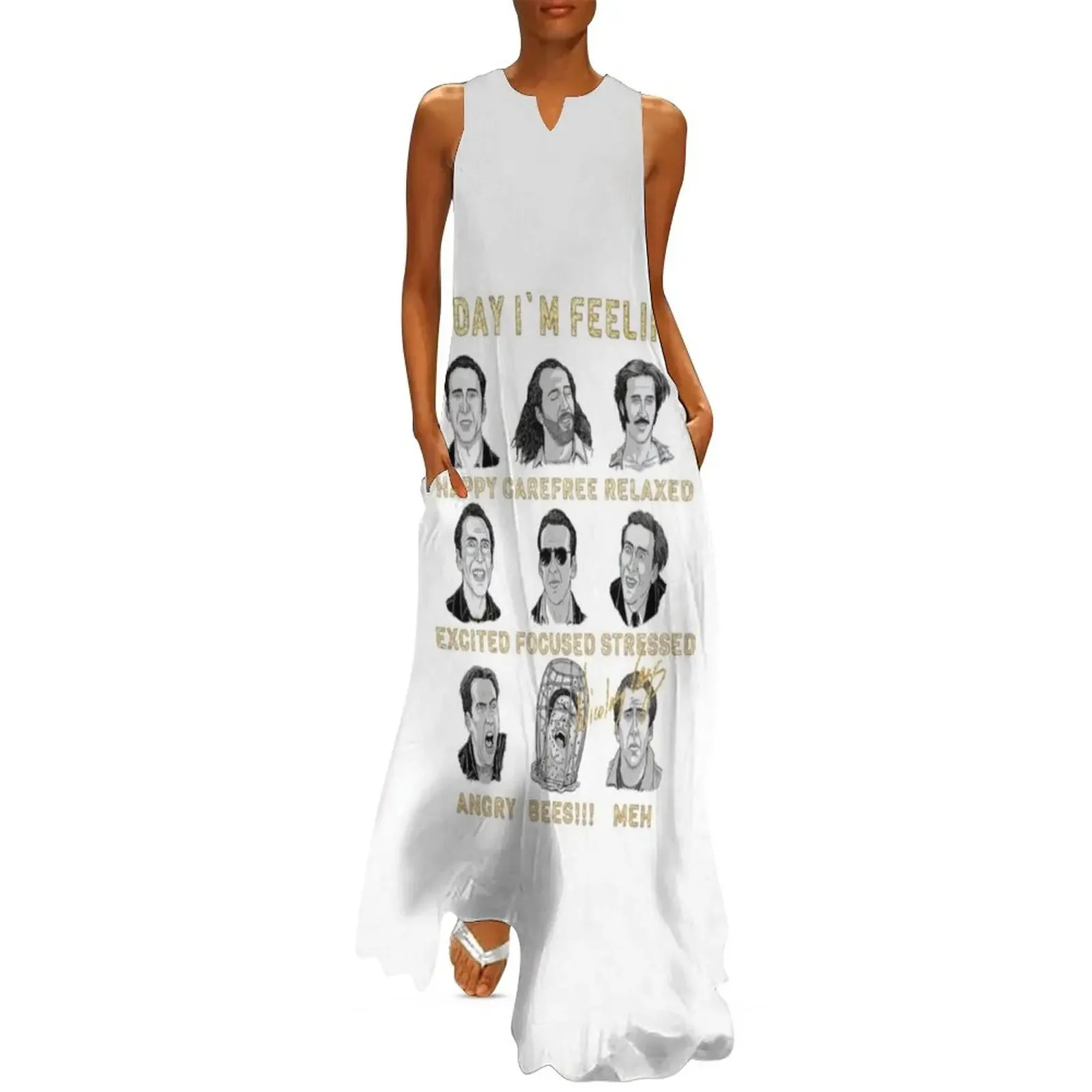 

Nicholas Cage - Nicolas Cage - Nick Cage - Nic Funny Feeling Long Dress women's dresses luxury dress dresses women dresses Dress