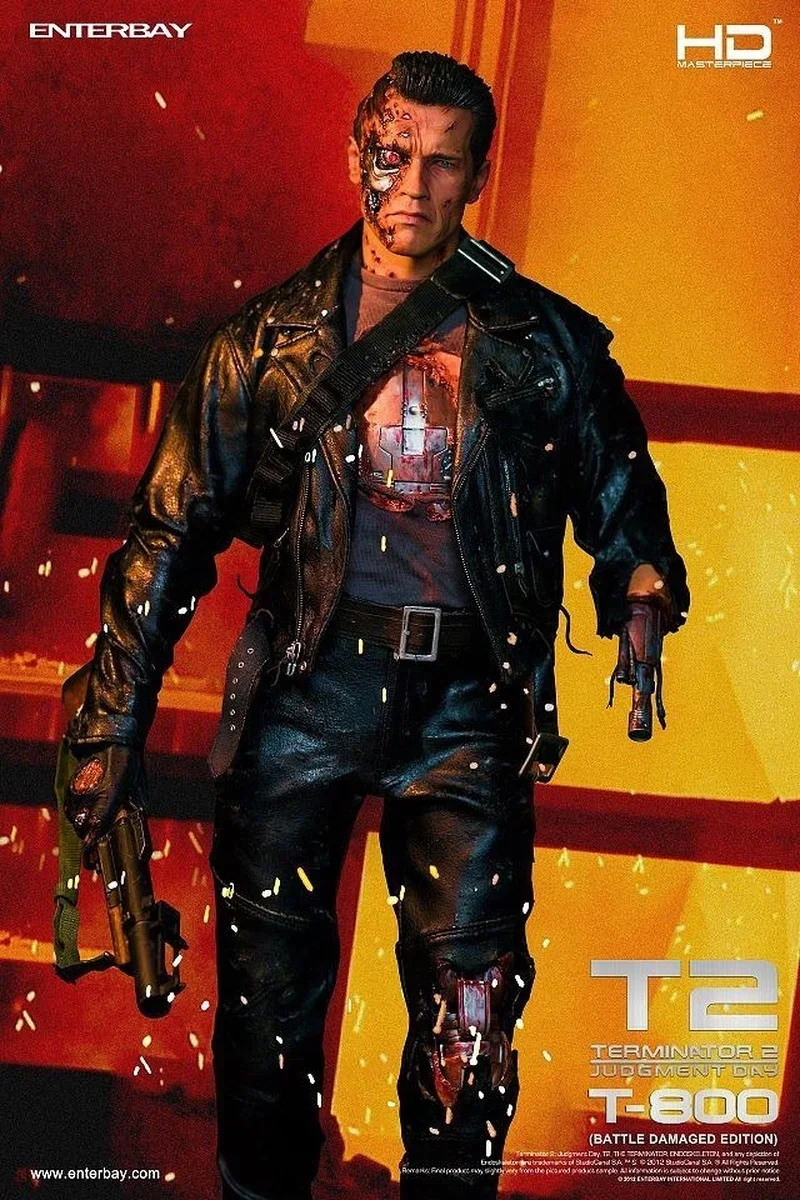 

Eb Enterbay 1/4 Hd Terminator 2 T2 T800 Battle Damaged Edition Arno Action Figure Collection Model