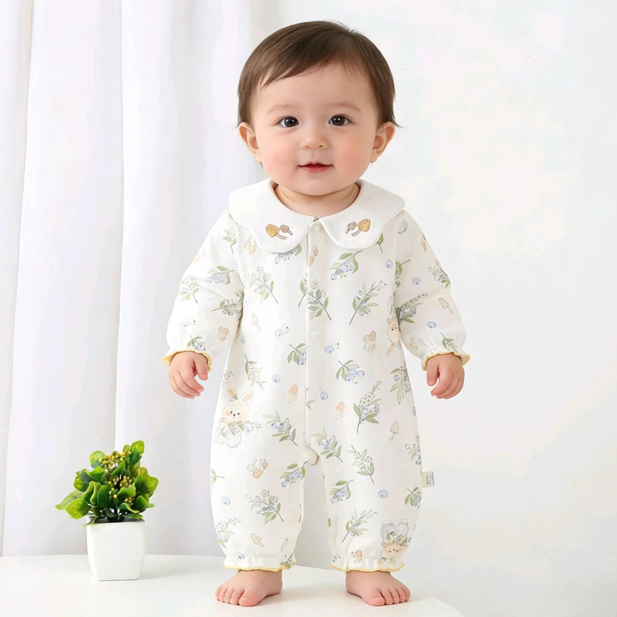 New Arrival Baby Pure Cotton Breathable Jumpsuit 6-18M Kid Snap Closure Quick for Diaper Change Romper Infant Spring Fall Onesie