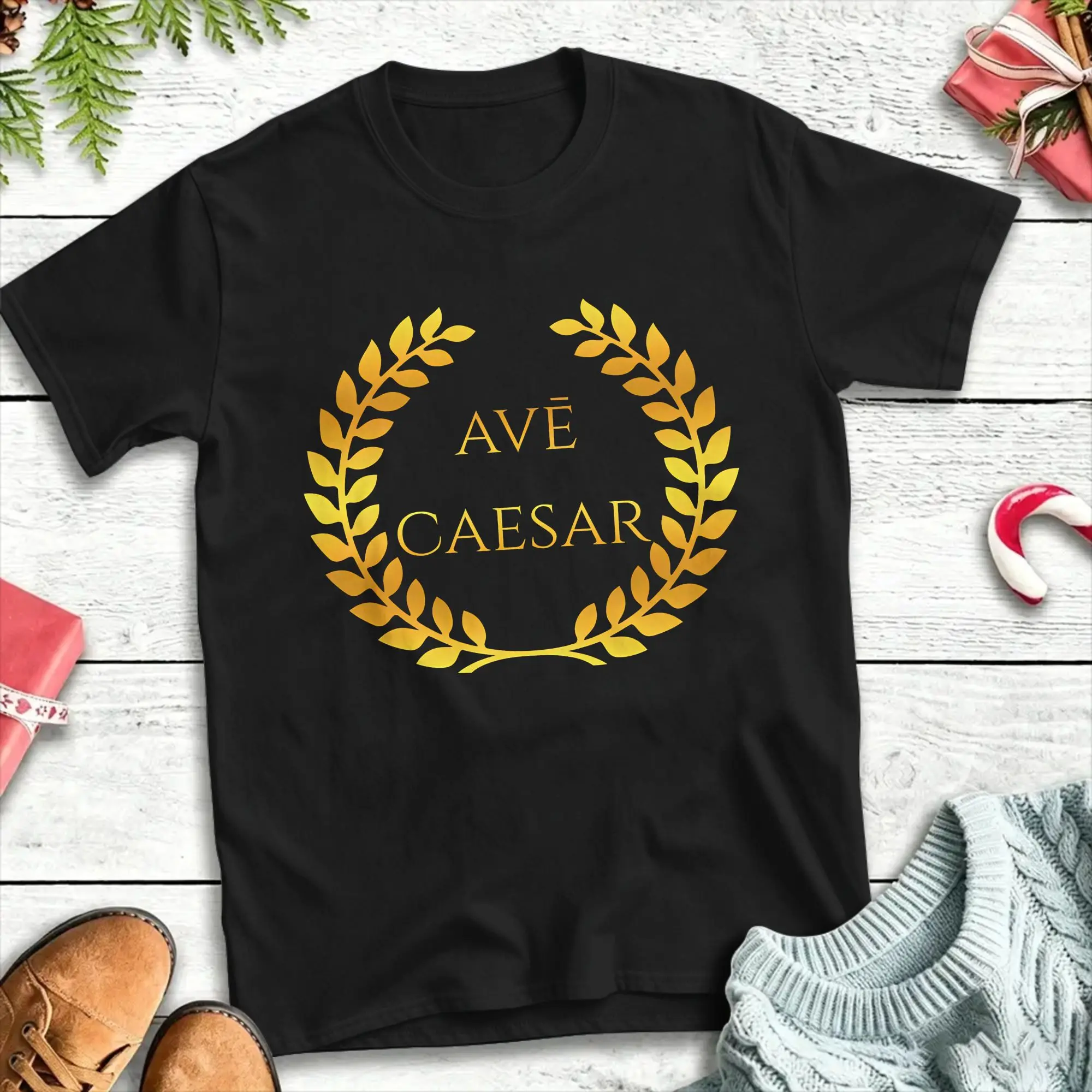 Ave Caesar Cotton T Shirt For Men's Summer  Y2K Funny T Shirts Leisure Tees Oversized Wholesale Clothes