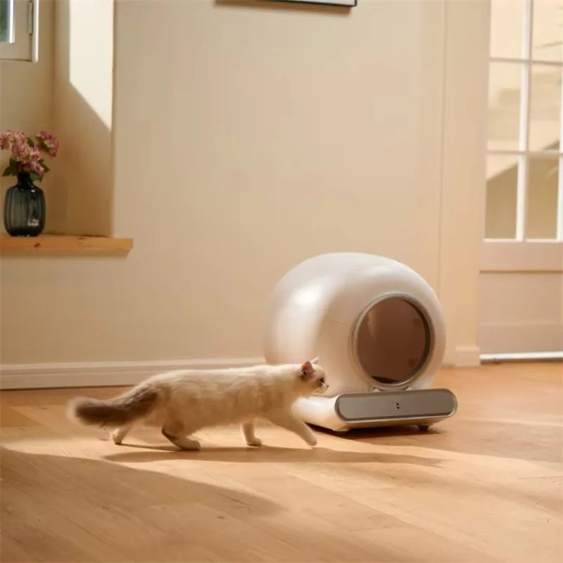 

STLF Enclosed Self Cleaning Cat LitterS Box APP Control Automatic Cat Toilet With 65L Large Space Electric LitterS Box