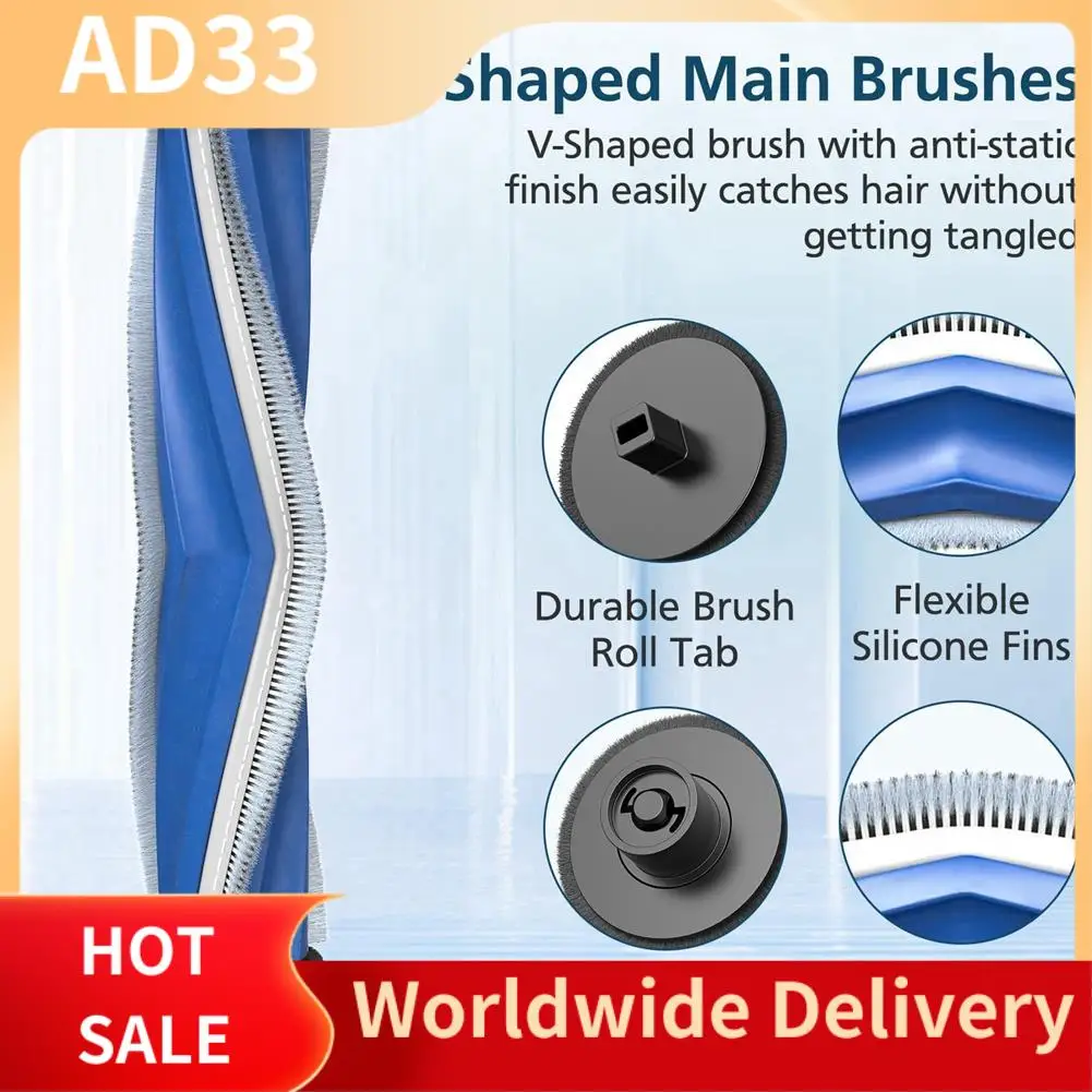 19-Piece Replacement Kit For ECOVACS DEEBOT T30S/T30S COMBO/T30S Pro Vacuum Cleaners