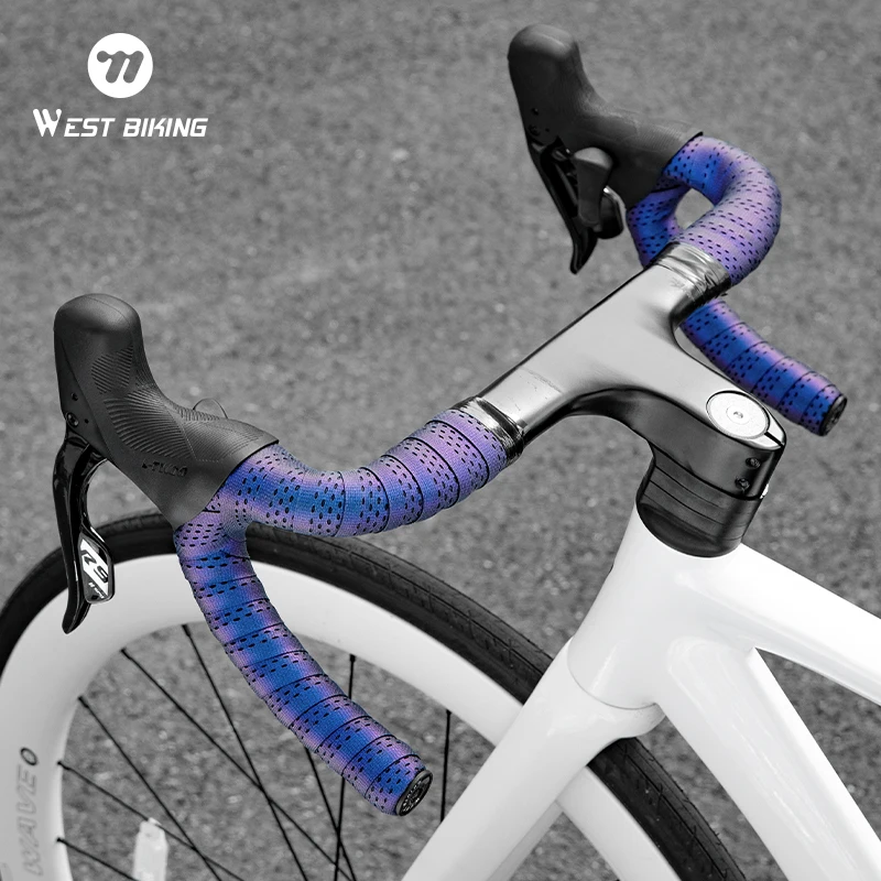 WEST BIKING Road Bike Handlebar Tape Non-Slip Shock Absorbing Bicycle Bar Belt Soft Wear-Resistant Cycling Strap Bike Accessory