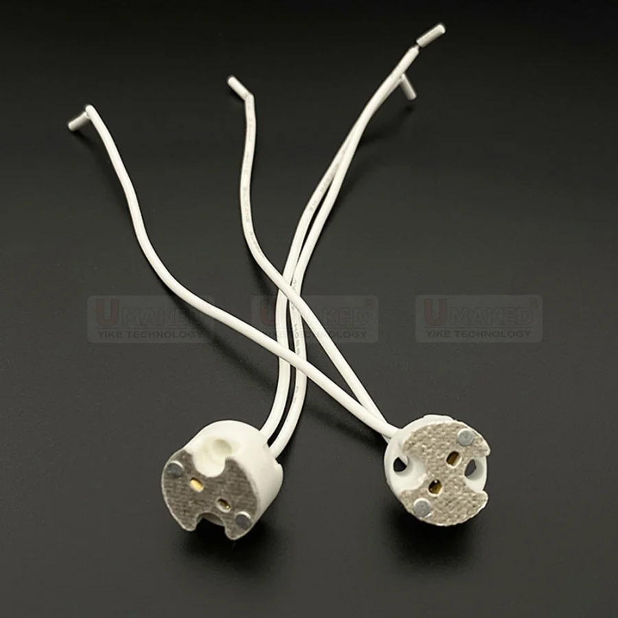 100Pcs/Lot MR16 Lamp Holder MR11 G5.3 G6.35 White Ceramic Bulb Base Home Lighting Accessories Connector 12V - 250V Led Light