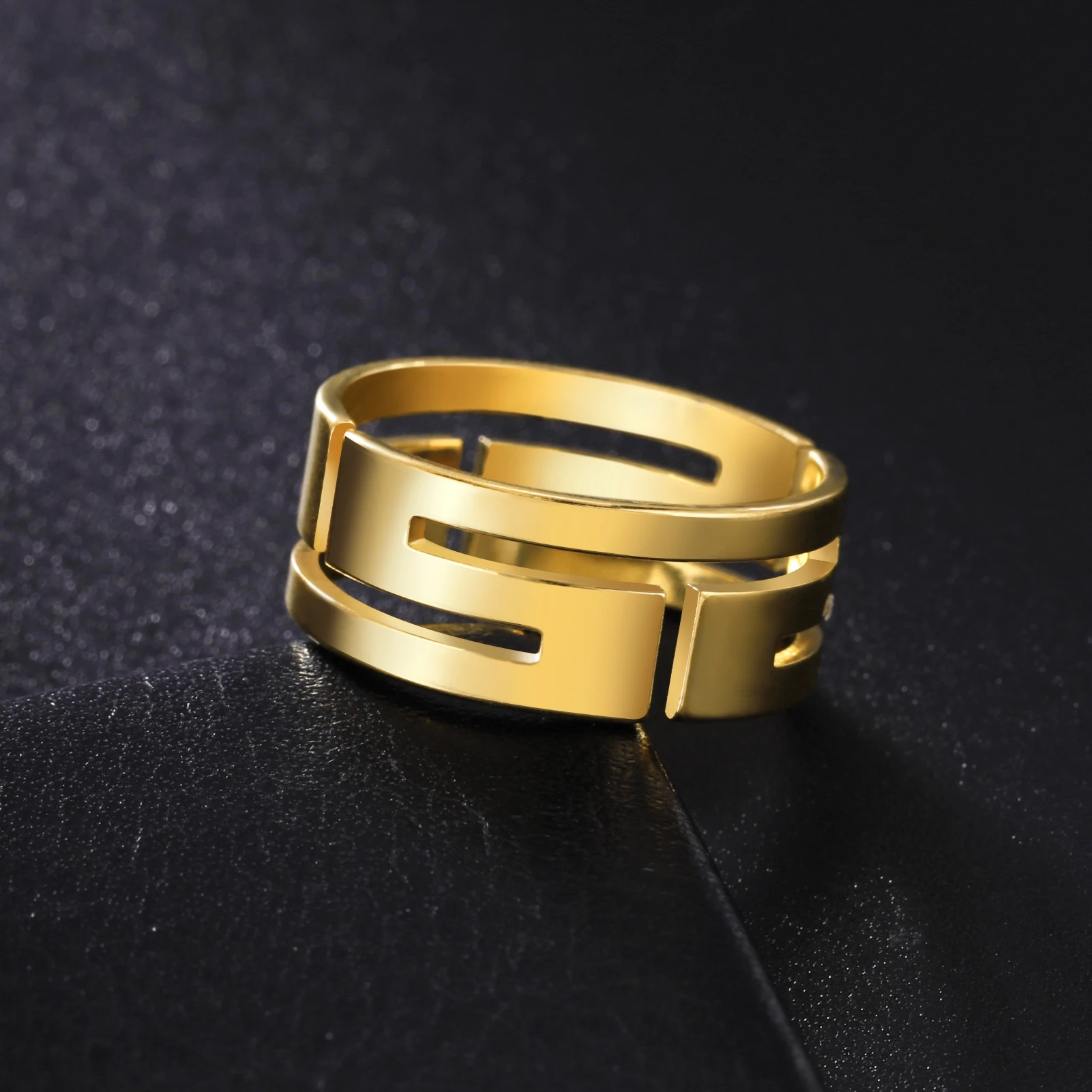 Skyrim Roestvrijstalen Ringen Mannen Vrouwen Minimalistische Casual Geometrische Trouwring Paar Sieraden Verjaardag Verjaardagscadeau Nieuw In