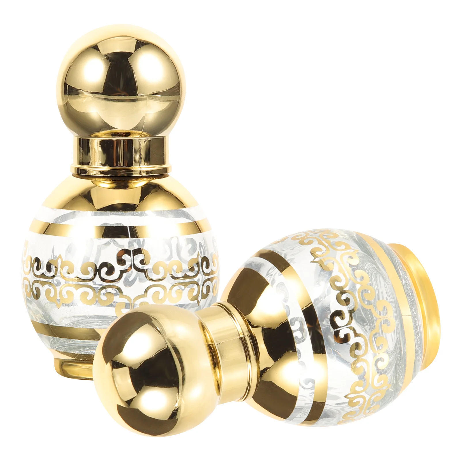 

2 Pcs Essential Oil Roller Bottles Perfume Glass Refillable Travel Containers for Oils