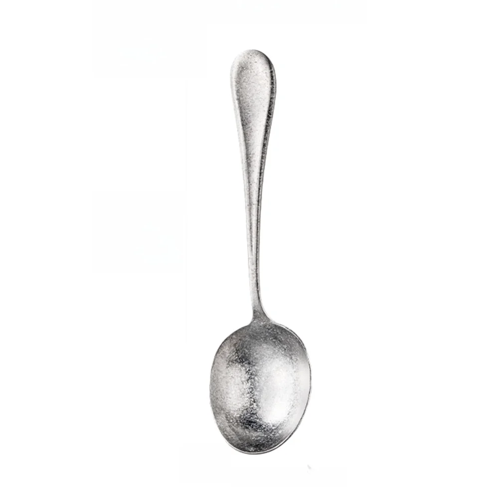 Practical Pure Titanium Table Spoon Long Handle Flatware For Broth Dumpling Rice Daily Dining Household Table Utensil Tool New