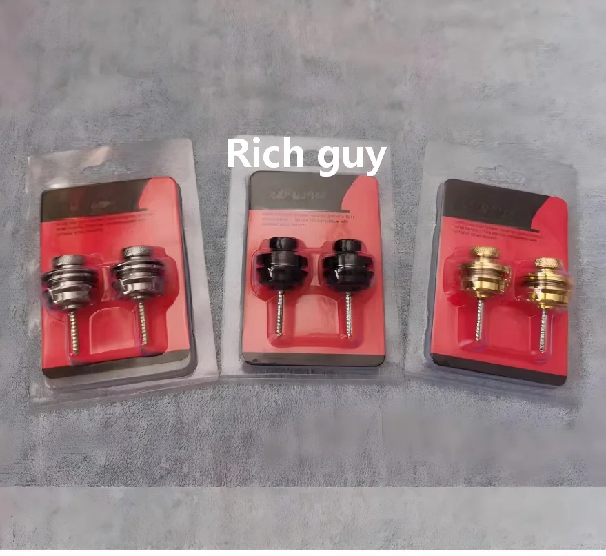 1 pair/LOT Guitar strap buckle, strap nail, electric guitar strap lock, wooden guitar tail nail, button, anti-slip buckle