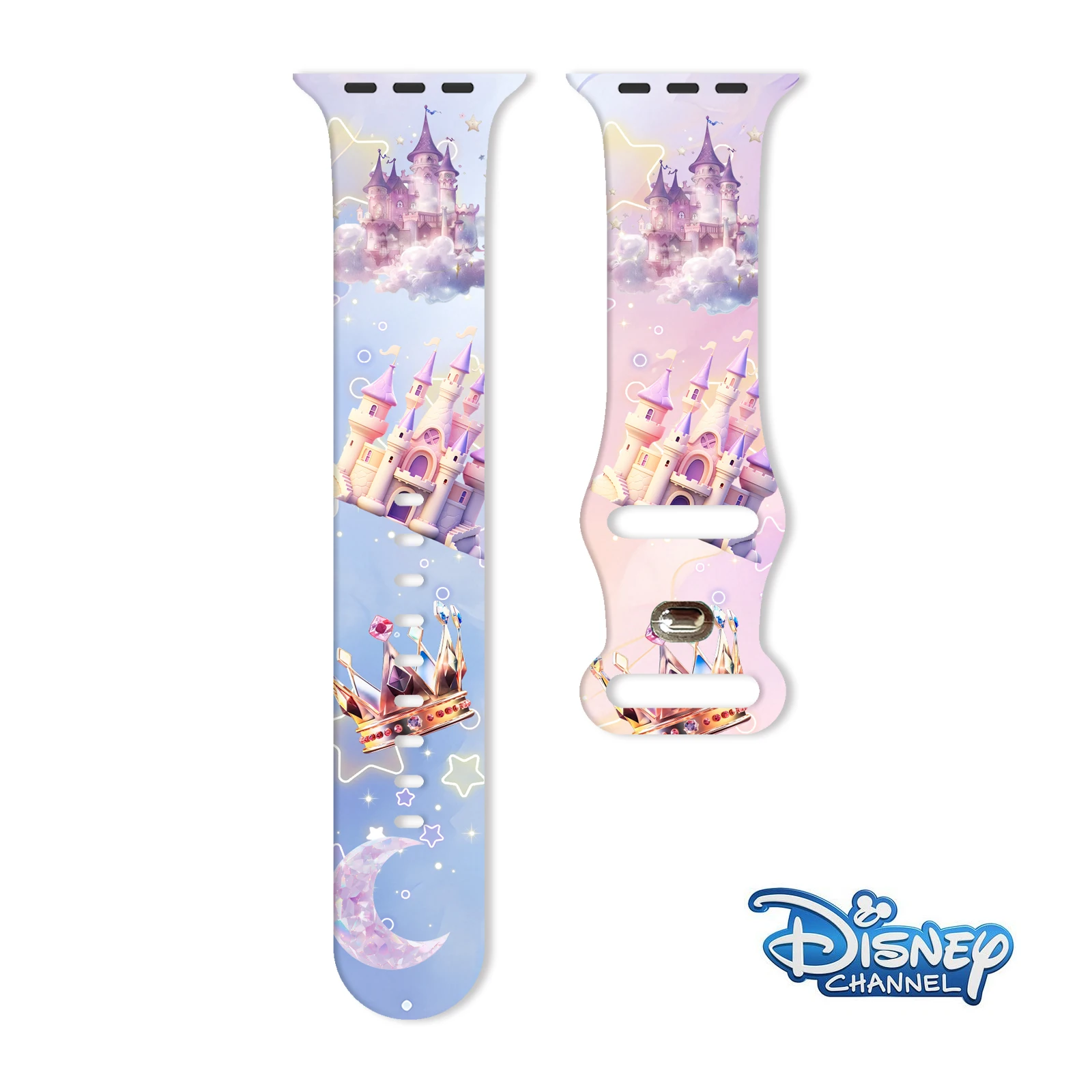

Disney Princess Castle Series Print Band for Apple Watch Series 11/10/9/8/SE, Soft Waterproof Silicone Band 46mm 45mm 44mm 42mm
