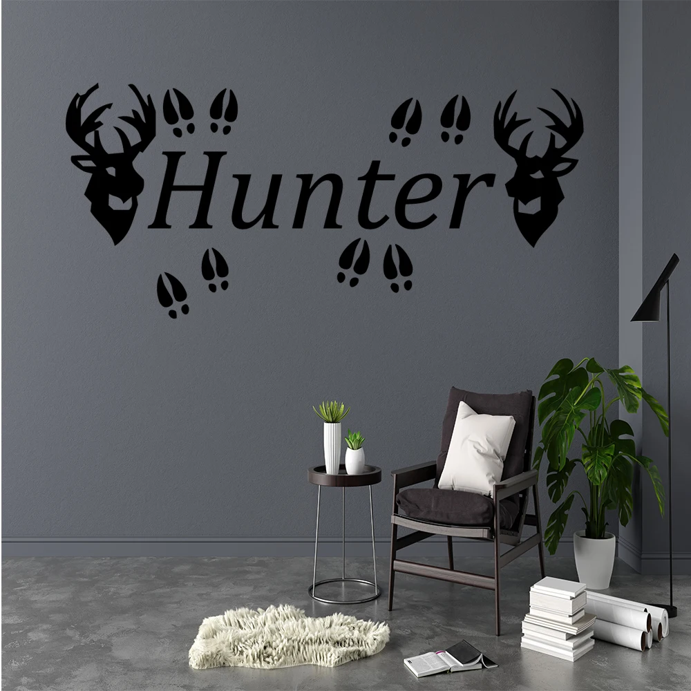 1PC Cute Hunter Wall Stickers Decorative Sticker Home Decor For party decoration Vinyl Art Decal