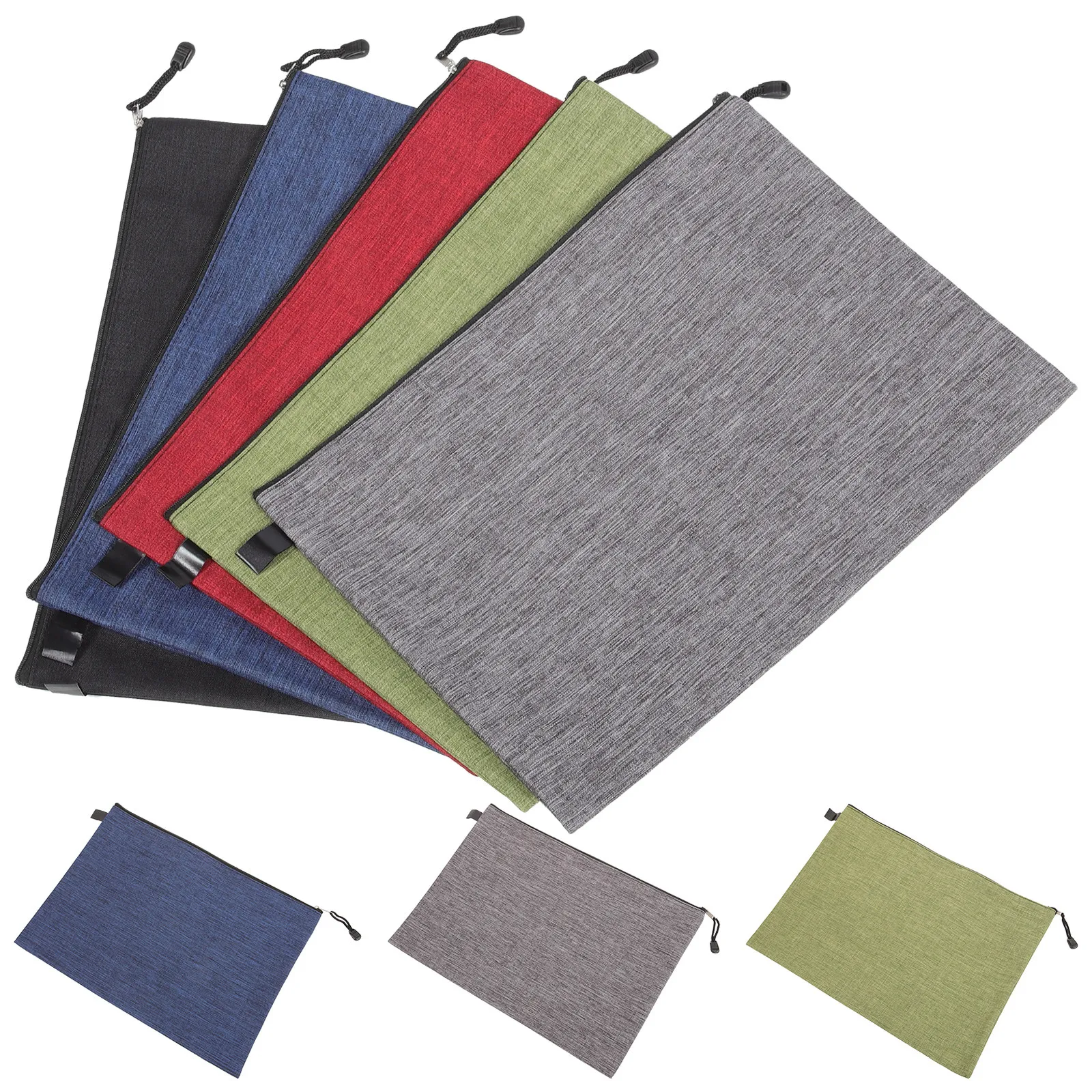8pcs-zipper-file-bags-waterproof-oxford-cloth-b4-file-organizer-portable-document-storage-pouch-for-school-office-documents