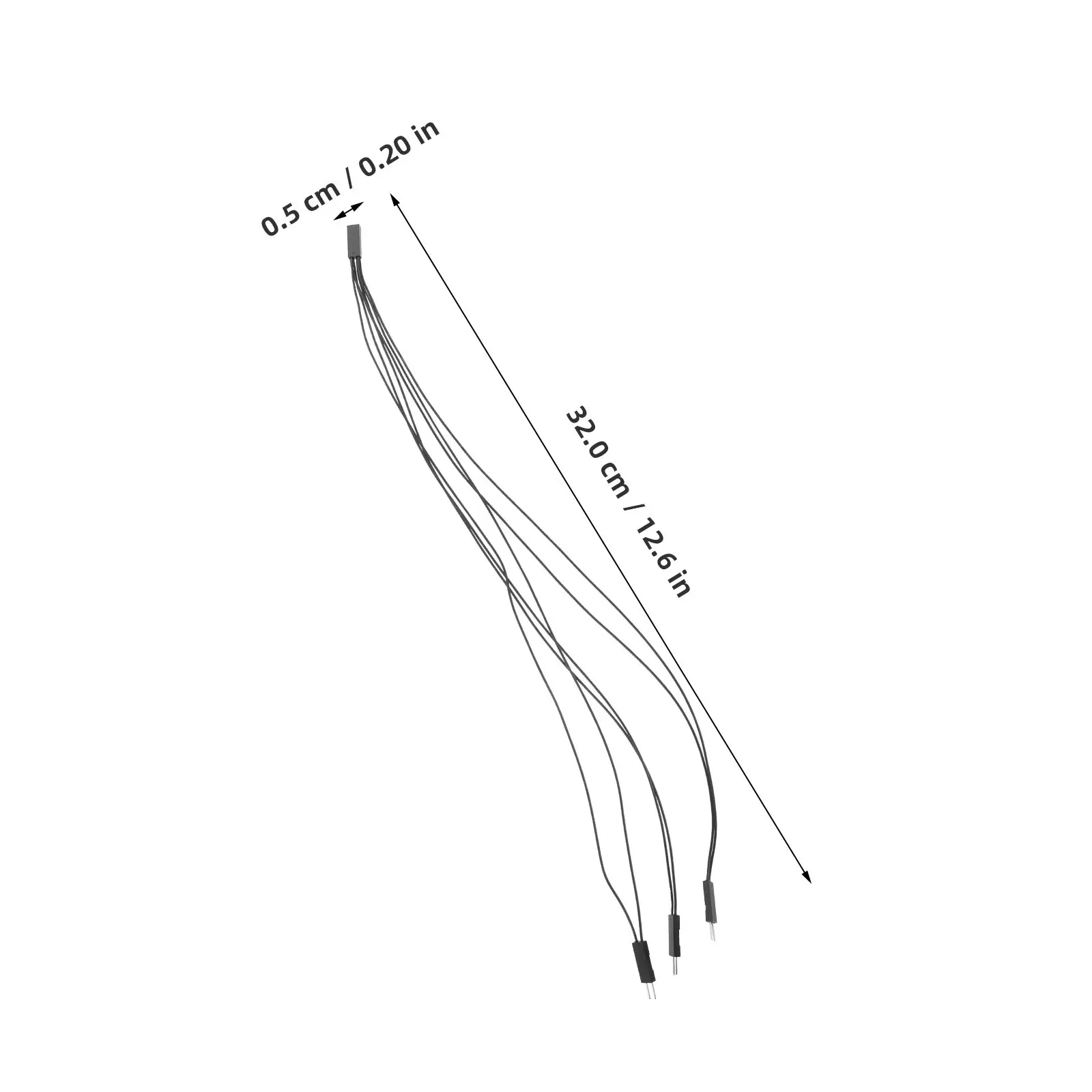 5Pcs 2Pin 2.54mm Jumper Wire Splitter Female to 3 Male Branch Cable for Breadboard Pcb Microcontroller DIY