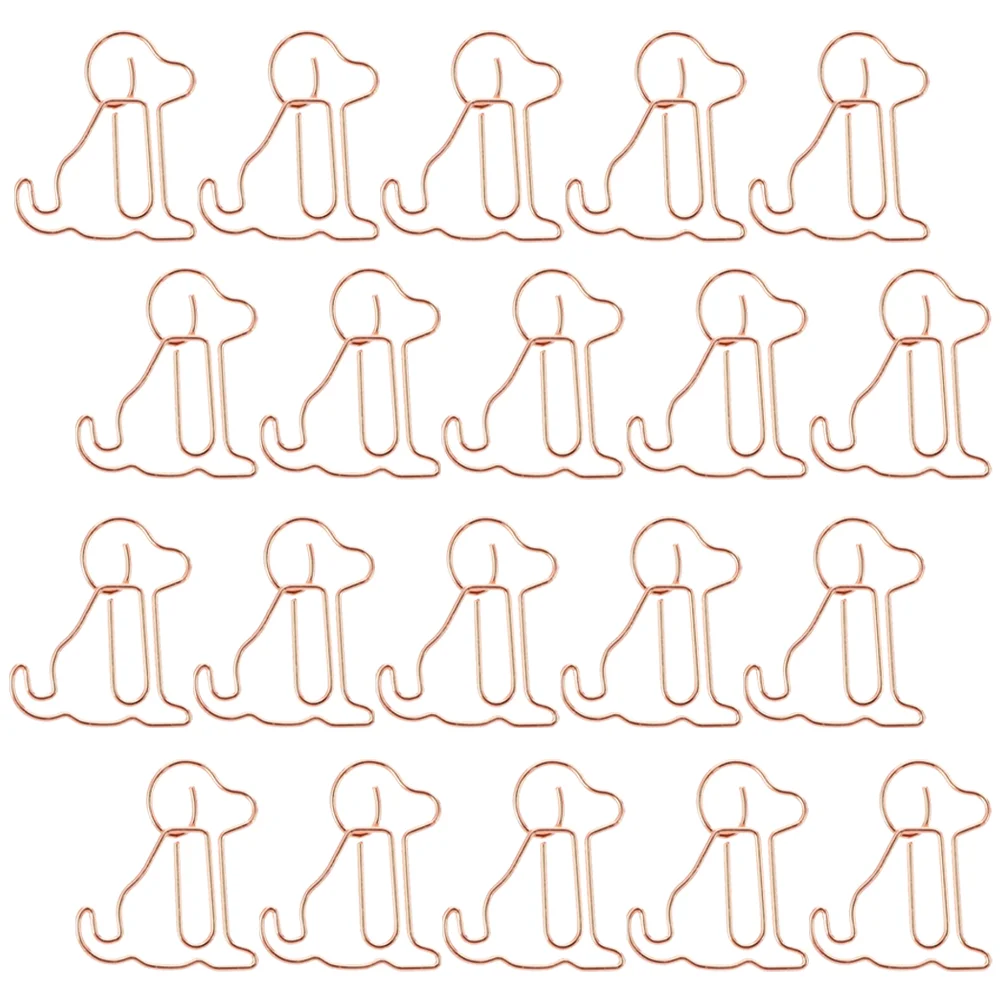 50 Pcs Puppy Pin Office Supplies Paperclip Clamp for School Metal Dog Student Fixing Marking