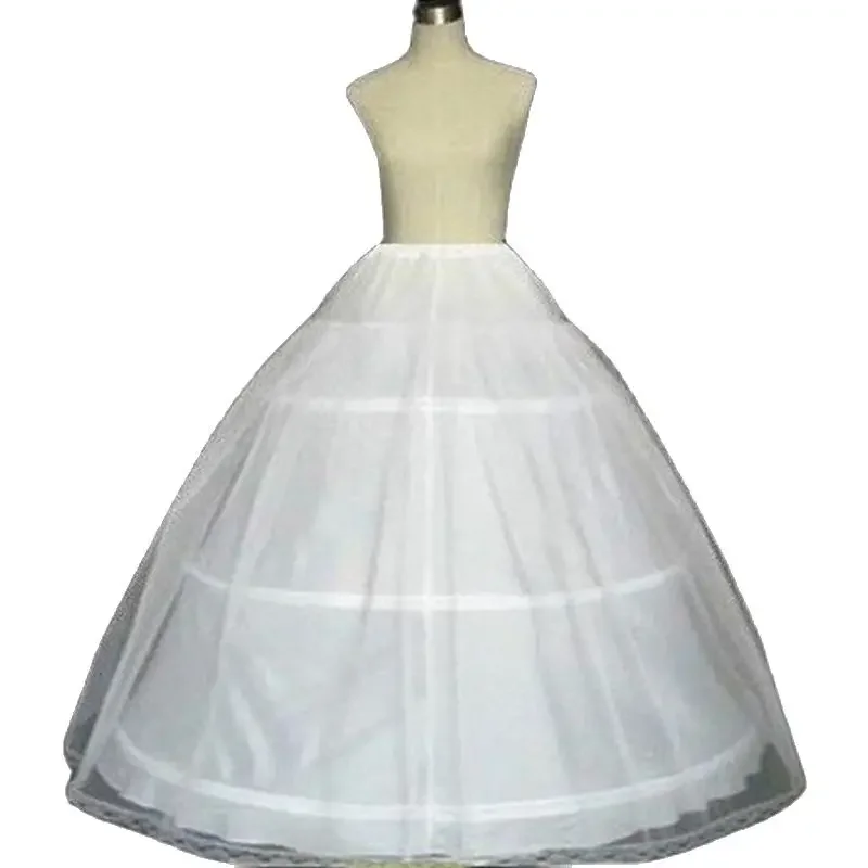 

3 Hoops Bridal Crinolines Petticoat Bustle Ball Gown Wedding Dress Underskirt 2024