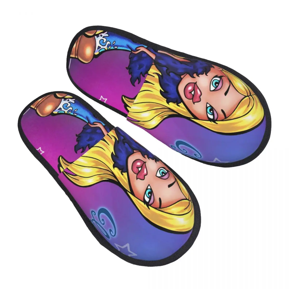 Bratz Rock Angelz Funk N Glow Poster Cómodo desgaste con zapatillas de espuma viscoelástica Mujeres Música rock Zapatos de casa para dormitorio