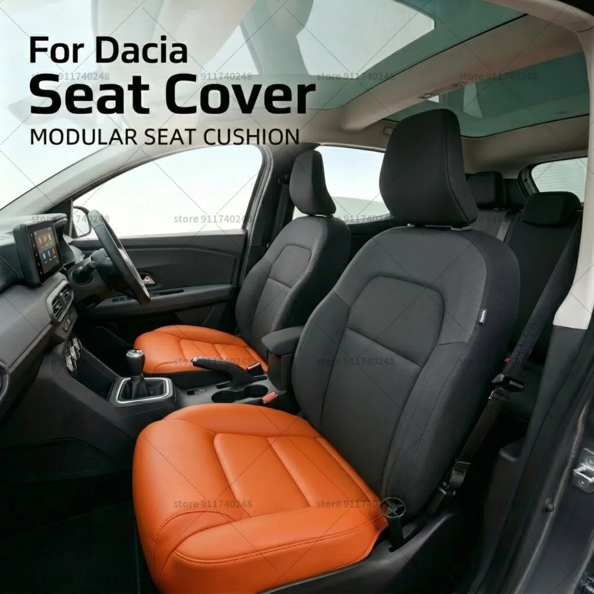 

For Dacia Seat Leg Support Extension Cushion Thigh Support Pillow Memory Foam Leather Leg Extender Interior Accessories