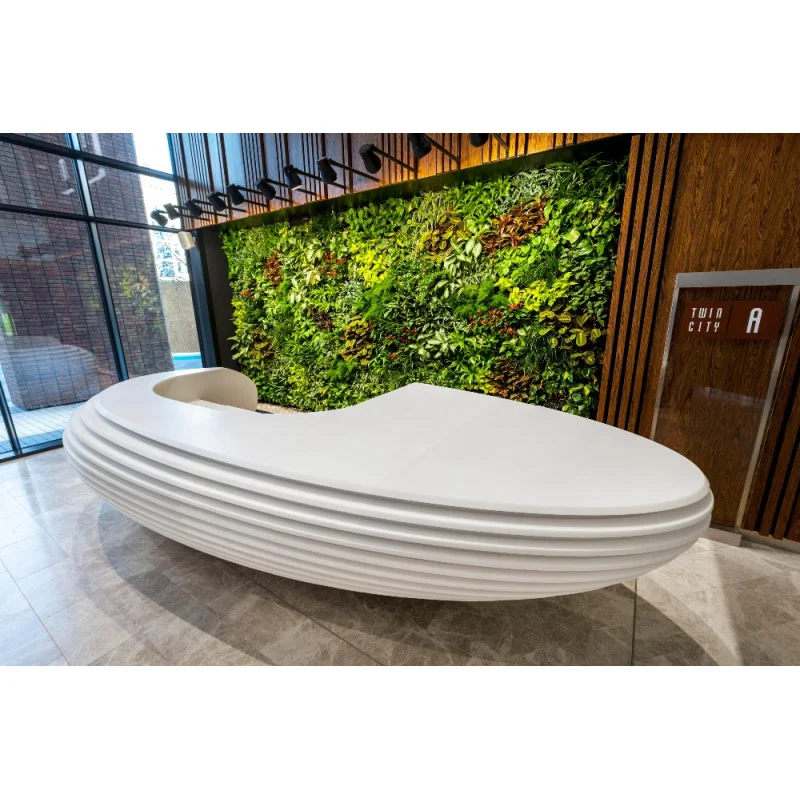 مخصص. منطقة تنفيذية كبيرة على شكل خاص مكتب مدير مكتب منظم مستوى الرئيس التنفيذي مع مادة سطحية صلبة ممتازة #5