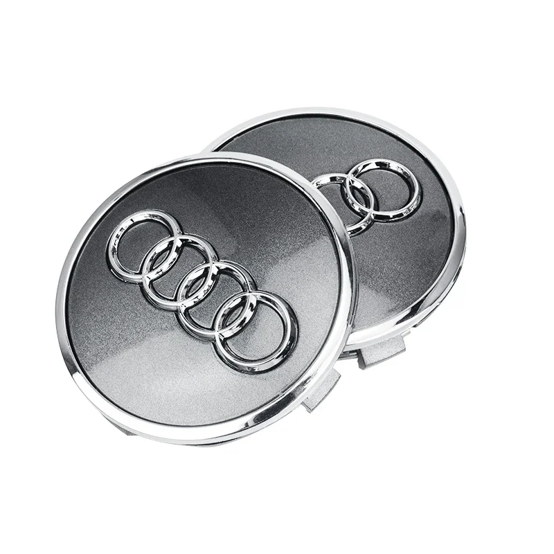 60mm 61mm Audi Car Wheel Center Hub Cap Covers Auto Rim Cover Emblem Badge For Audi A4 A3 A5 A6 A7 A8 Q3 Q5 Q7 Q8 B5 B6 B7 B8 B9