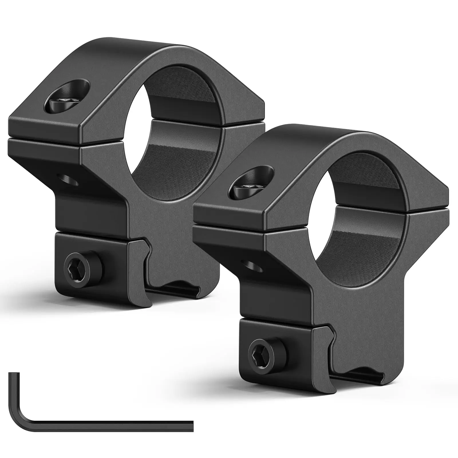 Optics Rings 1 Inch Scope Aluminum with Tape Protection Dovetail Mount For Medium Profile  2 Pieces