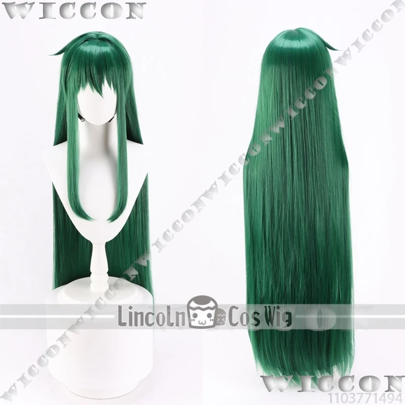Rina Toin Anime Mermaid Cosplay Melody Wig Length 100cm Green Hair Girl Earring Hairband Armband Halloween Roleplay Customized view 2