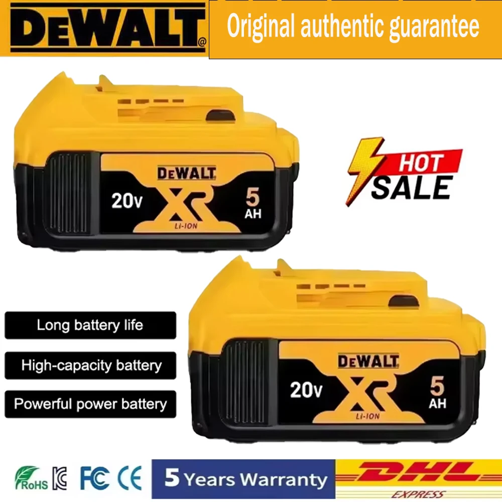 

New high-capacity 100% genuine dehydrated 20V battery, dehydrated electric tool battery 2AH 5AH 6AH DCB200 rechargeable drill ba