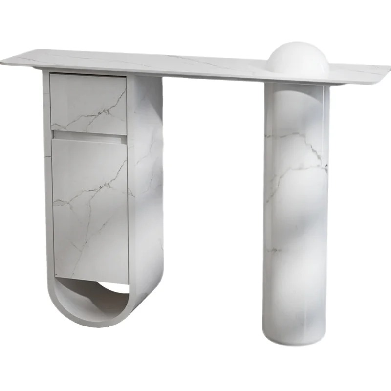 

Italian porch cabinet light luxury simple modern villa homestay porch table minimalist porch table