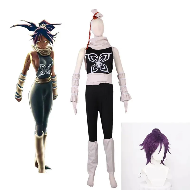 

Shihouin Yoruichi Cosplay Costumes Anime BLEACH Soi Fon Sets Suit Halloween