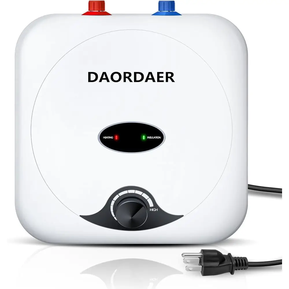 

Электрический водонагреватель Mini Tank мощностью 1,5 кВт, объемом 2,5 галлона, компактный, для установки под раковину, с регулируемой температурой, белый