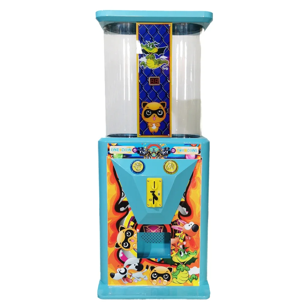 Indoor sports Sky Blue Arcade Gift Kids Game Capsule Coin Operated Ball Toys mini gashapon vending machine