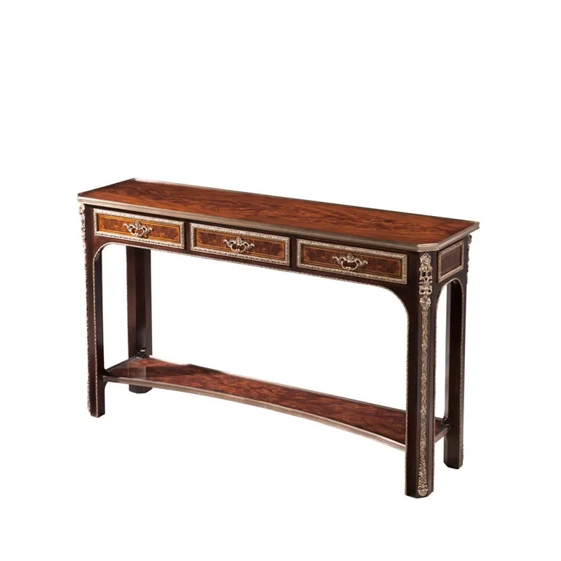 

Neoclassical carved paint inlaid copper porch table British court