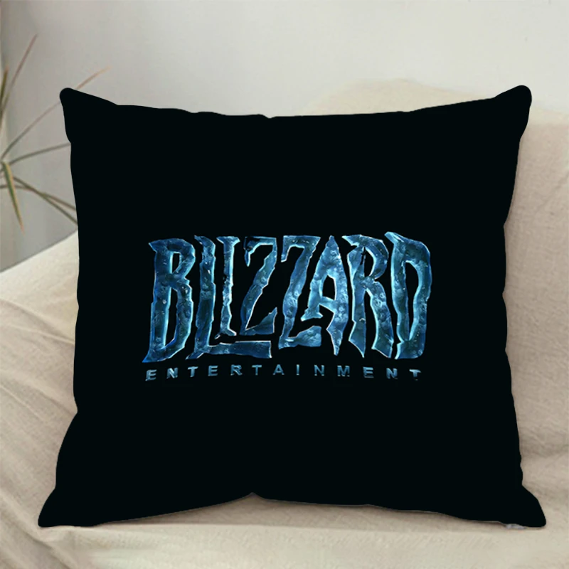 Square pillow bedroom sofa leisure comfortable pillow car living room Blizzard Entertainment logo printed pillowcase Home Decor