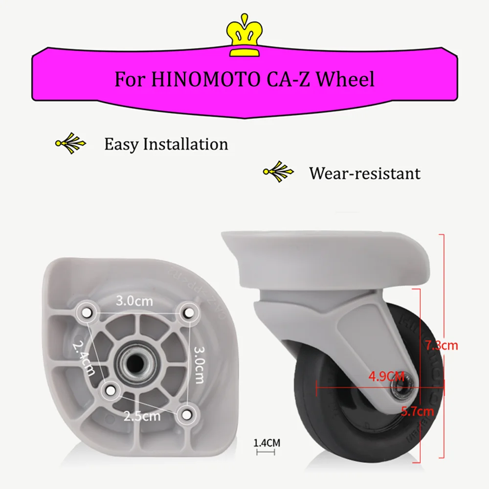 Suitable For HINOMOTO CA-Z Suitcases Wheel Trolley Case Universal Wheels Accessories Luggage Password Box Repair Pulley