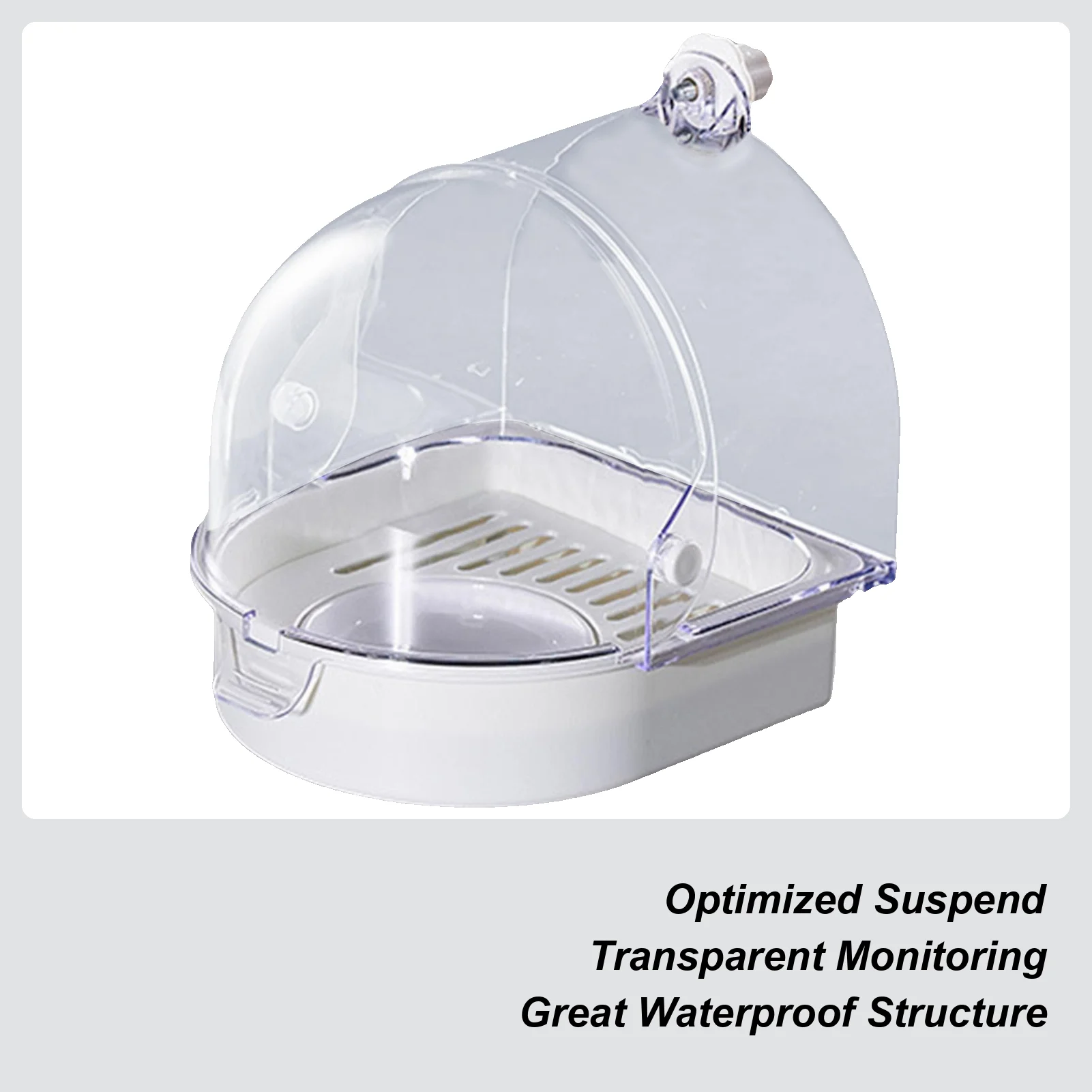 

Bird Bath For Cage Clear Bathtub Shower Feeder Splash Guard Bird Bath For Parakeets For Indoor Window Cockatiel Conure Canary