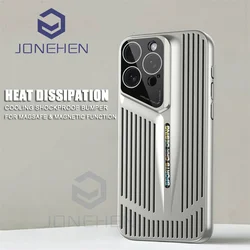 Luxury Heat Dissipation Blade Ultra thin Case For iPhone 15 14 13 12 16 Pro Max Skin Protection Fashion Shockproof Lens PC Cover