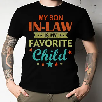 재미있는 가족 매칭 클래식 티셔츠, 내 아들 법, 좋아하는 아이