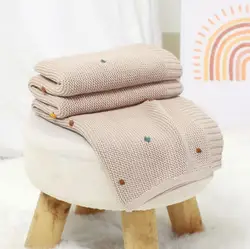 Cobertor de malha de bebê para recém-nascido, Nordic Swaddle Wrap, Cobertores de algodão, Cobertura macia para dormir