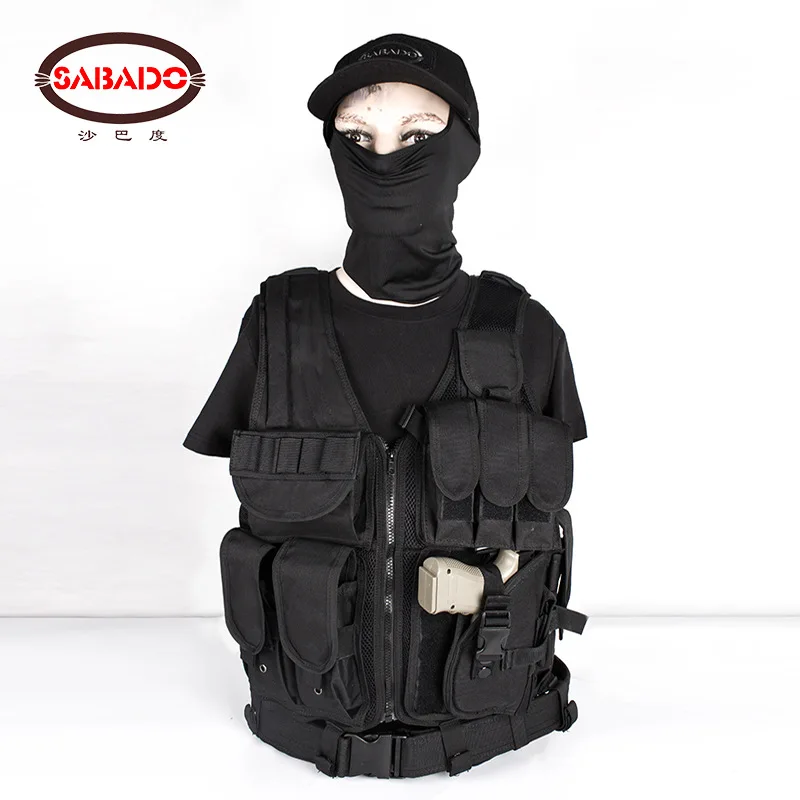 High-Performance Tactical Vest with Removable Pouches and Holster, Perfect for Field Missions and Outdoor Activities