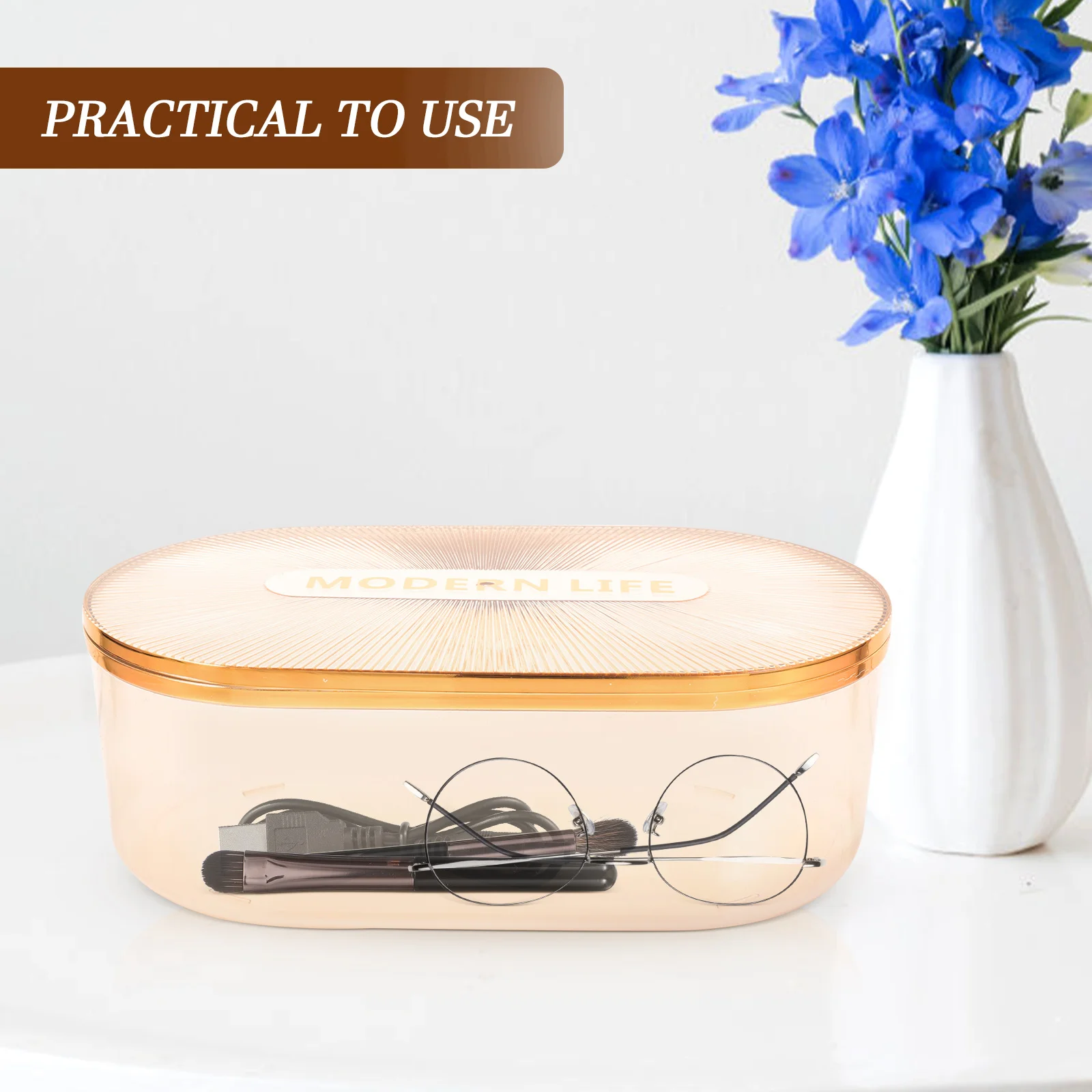 

Desktop Storage Acrylic Material Organizer Storage Box For Home Multi-functional Small Box for Office Use