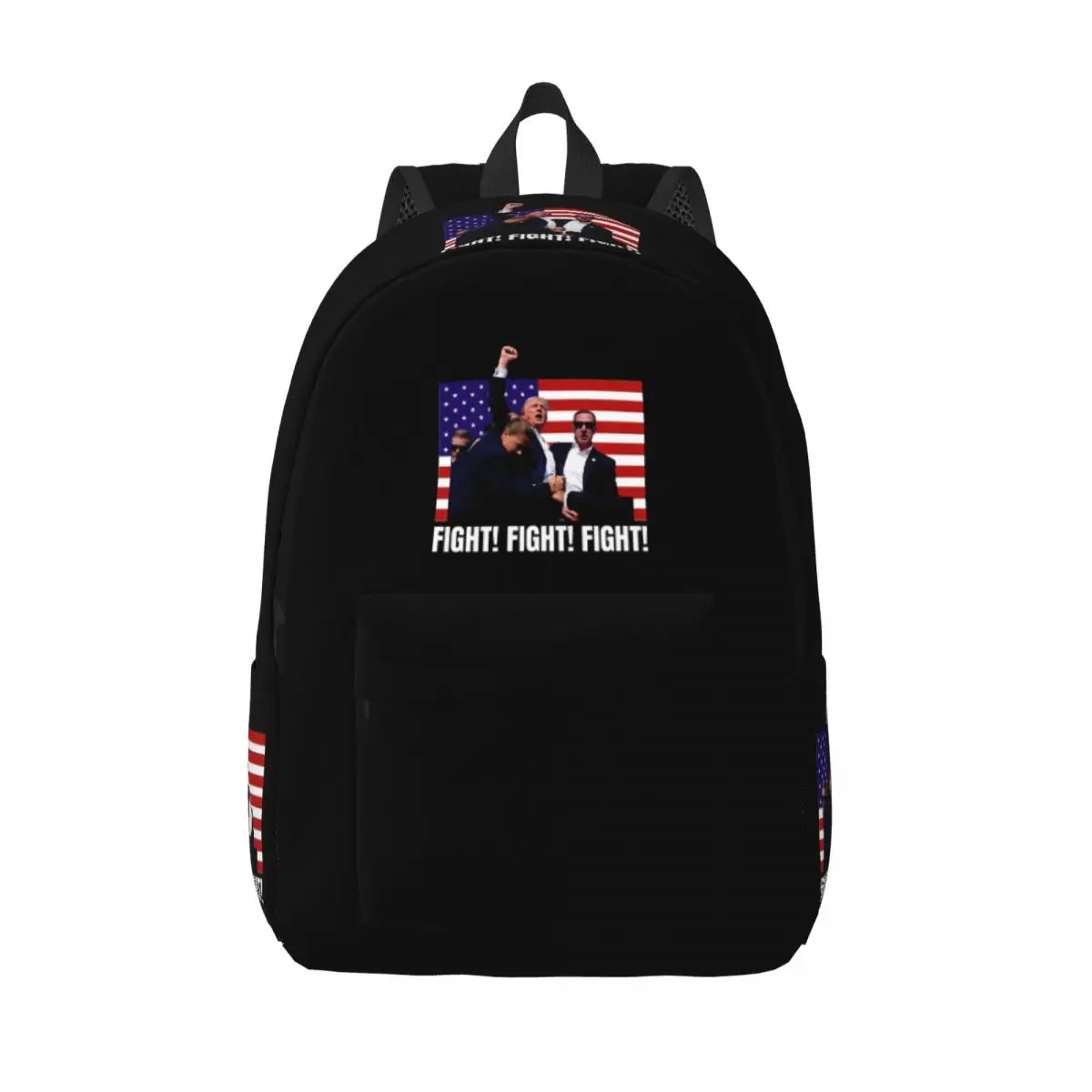 

2024 President Trump Fight Backpack for Men Women Teenage Student Work Daypack Trump College Canvas Bags Durable