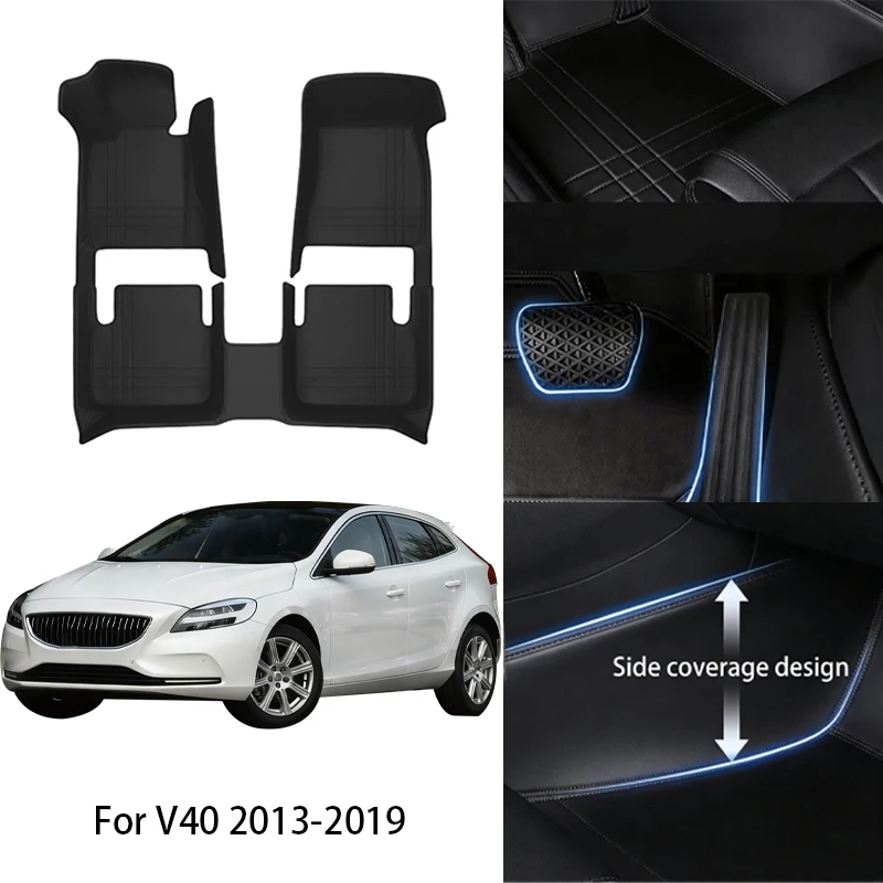 Custom Fit PU Leather Car Floor Mat For Volvo For S80 V40 V60 V90 2006 2012 2018 2024 Luxury Full Set Auto Interior Accessories