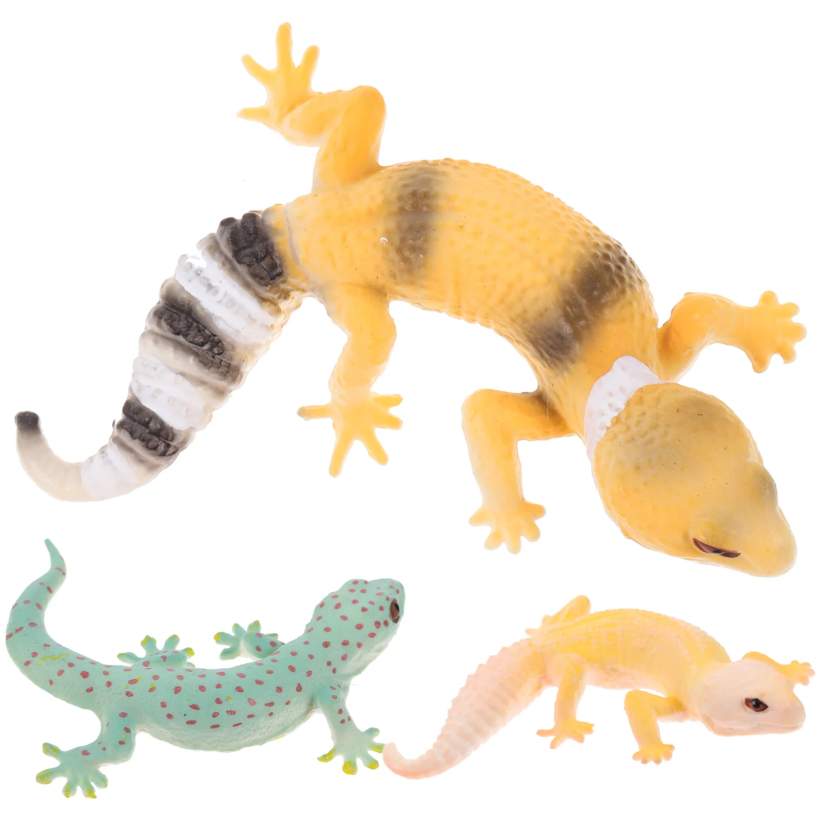 3 Pcs Statue Animal Model Child Animals Lizard Toy Plastic Artificial Reptile Ornament