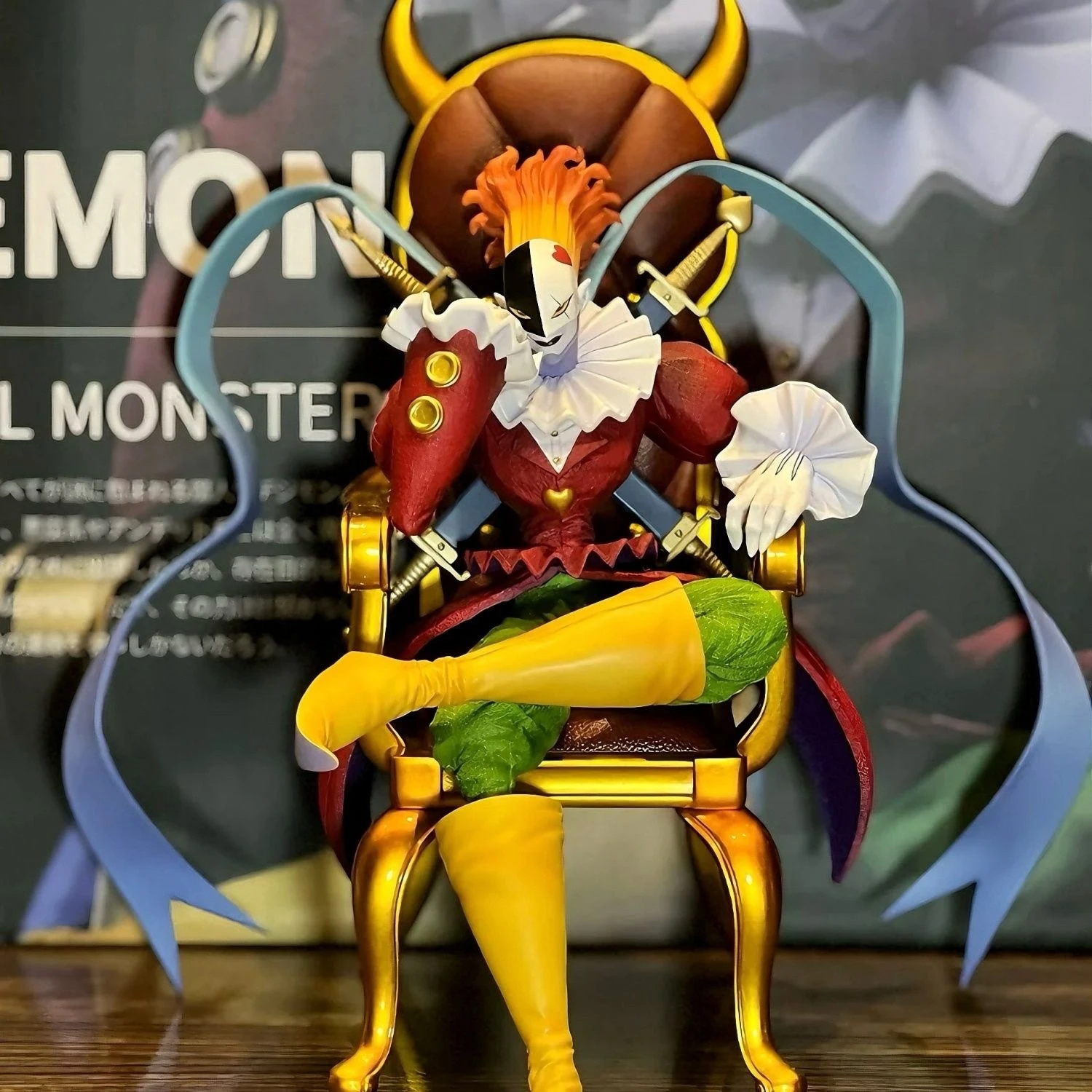 

20cm Joker King Digimon Adventure Piemon Sitting post Pvc Action Figures Statue Decor Model Doll Toys Anime Figure Children Gift