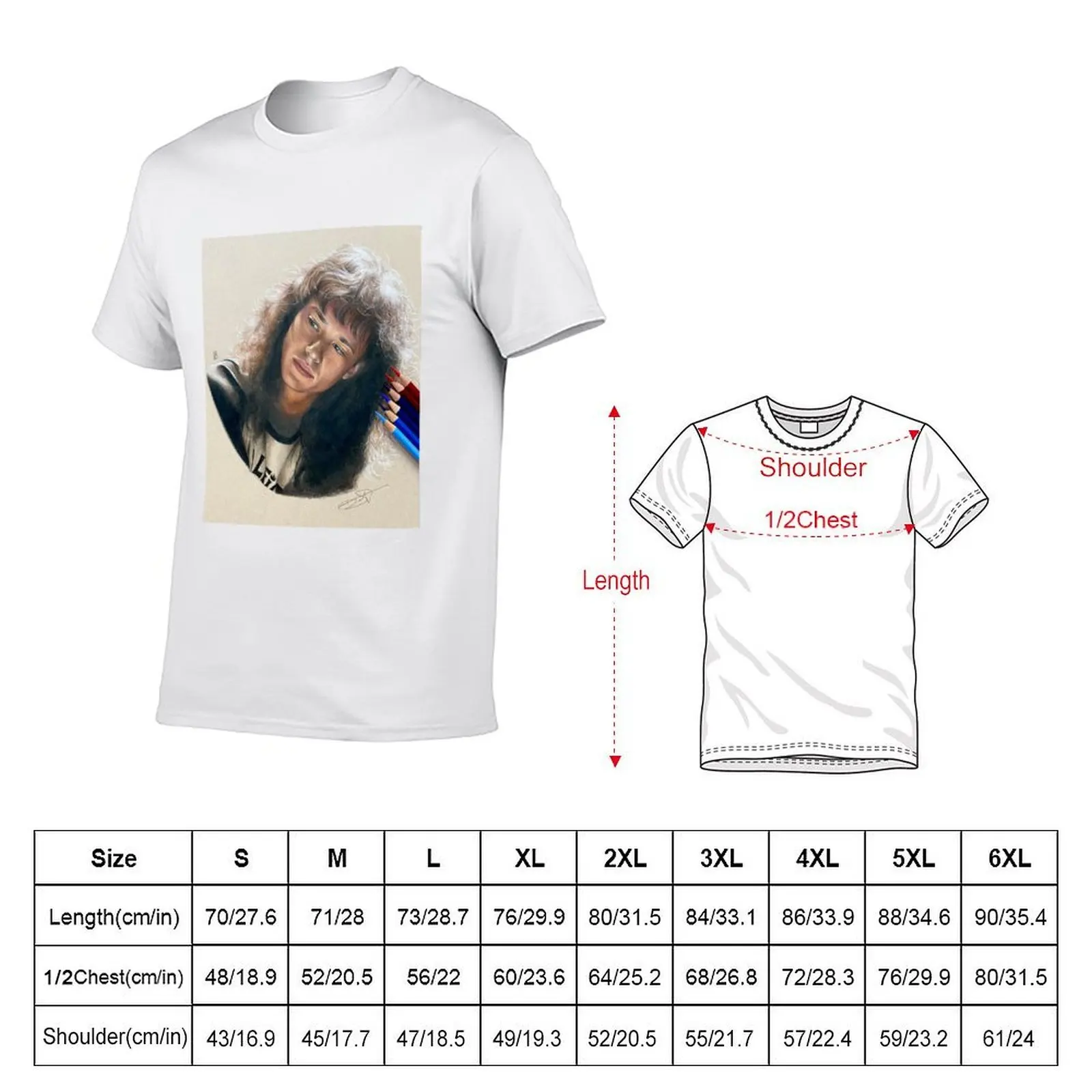 Eddie Munson Drawing T-Shirt funny gifts cute clothes Men's cotton t-shirt