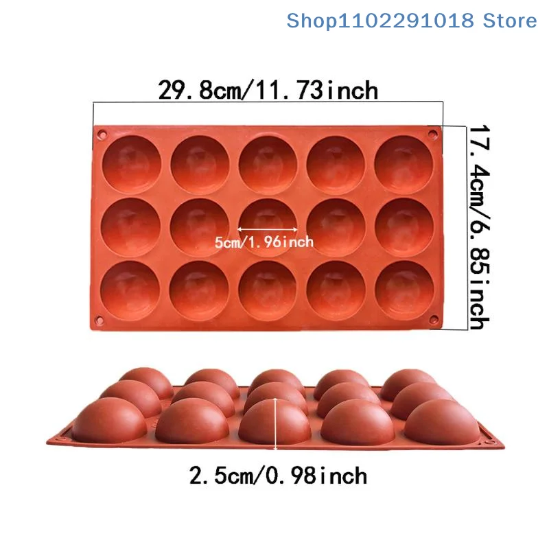 practicalSilicone Hemisphere Half Ball Baking Molds Food Safe Non-Stick Mold for Chocolate Cake Holiday Dessert DIY Making