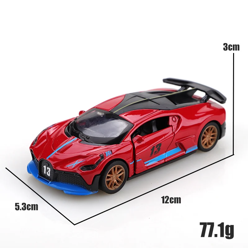 (Corrugated Box) 1/36 Scale, Aero Track Alloy Racer Style Toy Car, Powerful Spring, Metal Casting, Boy's Toy, the Best Gift.