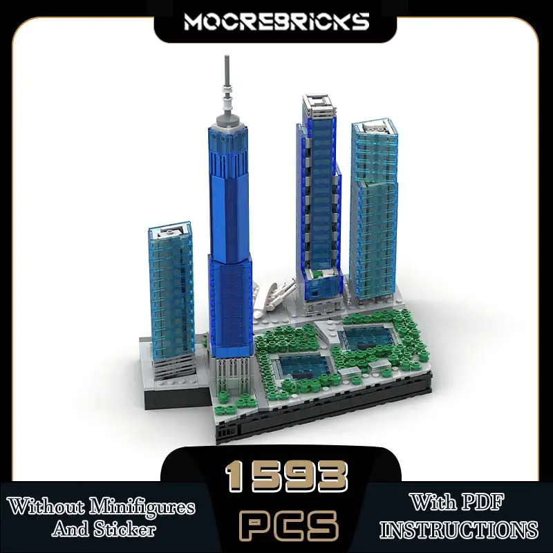 High-tech Modular Architecture The New World Trade Center Skyscraper MOC Building Blocks Model Sets Kid's Bricks Toys Xmas Gifts