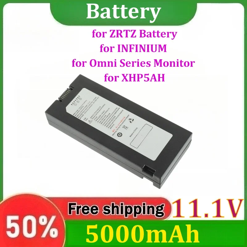 for ZRTZ Battery for INFINIUM for Omni Series Monitor for XHP5AH 11.1V 5000mAh