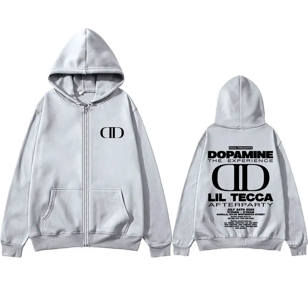 محدودة مغني الراب ليل تيكا الدوبامين تجربة جولة قلنسوة بسحاب الرجال النساء الهيب هوب موضة ريترو زمم سترة بلوزات #5